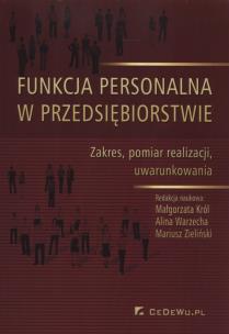 Okładka książki Funkcja personalna w przedsiębiorstwie
