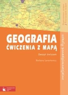 Okładka książki Geografia Ćwiczenia z mapą Zeszyt ćwiczeń Zakres podstawowy Zakres rozszerzony