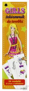 Okładka książki Girls - Szkicownik do torebki - pomarańczowy