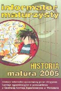 Opakowanie Informator maturzysty Historia Matura 2005