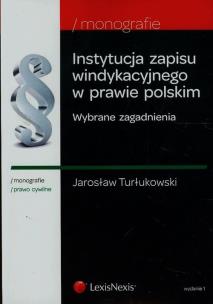 Okładka książki Instytucje zapisu windykacyjnego w prawie polskim