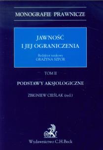 Opakowanie Jawność i jej ograniczenia tom 2 Podstawy aksjologiczne