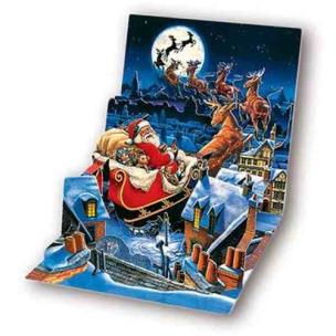 Opakowanie Kartki 3D Santa's Sleigh Ride