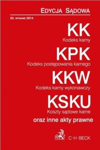 Opakowanie Kodeks karny Kodeks postępowania karnego Kodeks karny wykonawczy Koszty sądowe karne
