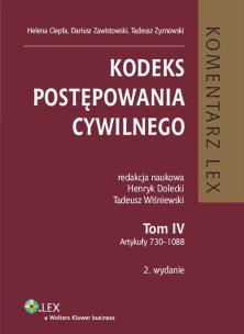 Okładka książki Kodeks postępowania cywilnego Komentarz Tom 4