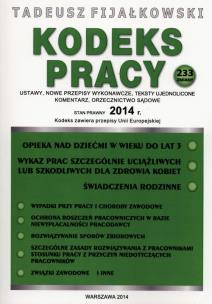 Okładka książki Kodeks pracy 2014