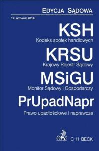 Opakowanie Kodeks spółek handlowych Krajowy Rejestr Sądowy Monitor Sądowy i gospodarczy Prawo upadłościowe i naprawcze
