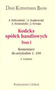 Okładka książki Kodeks Spólek handlowych t.1
