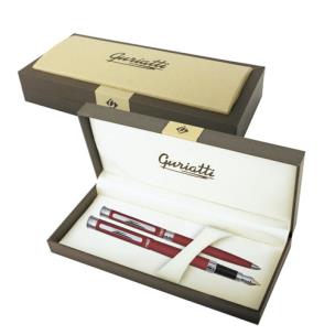 Opakowanie Komplet Pióro+Długopis Stretto, Czerwony