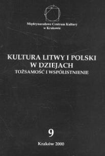 Opakowanie Kultura Litwy i Polski w dziejach nr 9