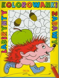 Okładka książki Labirynty kolorowanki zabawy - jeż DELTA