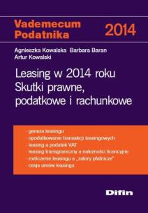 Okładka książki Leasing w 2014 roku