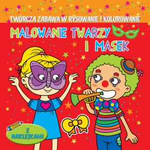 Okładka książki Malowanie twarzy i masek (czerwona)