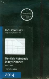 Opakowanie Moleskine 2014 monthly large black soft