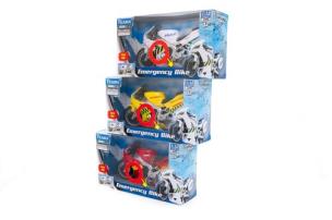 Opakowanie Motocykl ratunkowu z dźwiękiem czerwony 1:12 + Wheelie