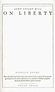 Okładka książki On Liberty