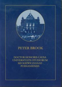 Opakowanie Peter Brook Doctor Honoris Causa Universitatis Studiorum Mickiewiczianae Posnaniensis
