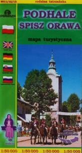 Okładka książki Podhale Spisz Orawa Mapa turystyczna