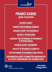 Okładka książki Prawo karne Zbiór przepisów