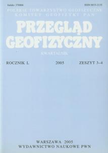 Opakowanie Przegląd Geofizyczny Rocznik L 2005 Zeszyt 3-4