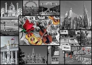 Okładka książki Puzzle 1000 Wiedeń - kolaż TREFL