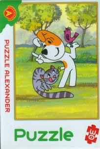 Opakowanie Puzzle 30 Reksio. Kotek i ptaszek ALEX