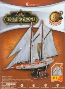 Opakowanie Puzzle 3D Two-Masted Schooner