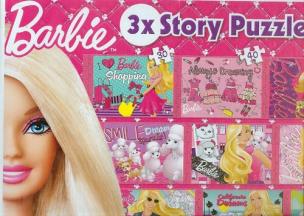 Okładka książki Puzzle 3xStory Barbie TREFL