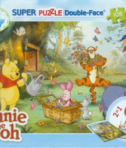 Opakowanie Puzzle dwustronne + mazaki 108 Kubuś Puchatek
