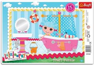 Okładka książki Puzzle ramkowe 15 Lalaloopsy Kąpiel Mariny TREFL
