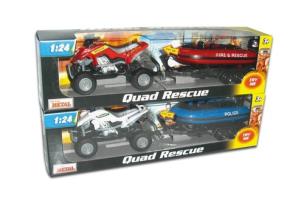 Opakowanie Quad i ponton z dźwiękiem  biały 1:24 + Wheelie