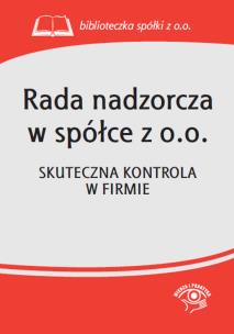 Okładka książki Rada nadzorcza w spółce z o.o.