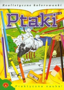 Okładka książki Realistyczne kolorowanki - Ptaki ALEX