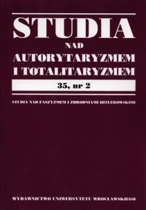 Opakowanie Studia nad autorytaryzmem i totaliryzmem 35, nr 2