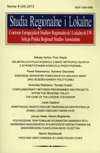Opakowanie Studia Regionalne i Lokalne 4/2013