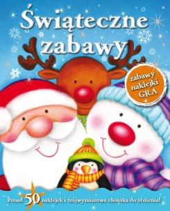 Okładka książki Świąteczne zabawy - zabawy, naklejki, gra