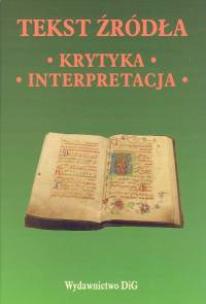 Opakowanie Tekst źródła Krytyka Interpretacja