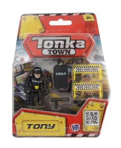 Opakowanie Tonka Town Tony policjant S.W.A.T Figurka z akcesoriami