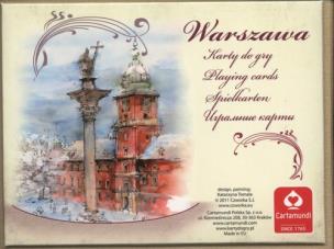 Opakowanie WARSZAWA AKWARELE - komplet brydżowy 2x55 kart