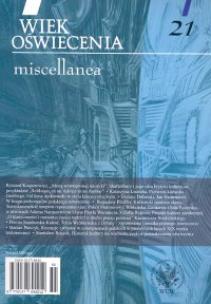 Opakowanie Wiek Oświecenia t. 21 Miscellanea