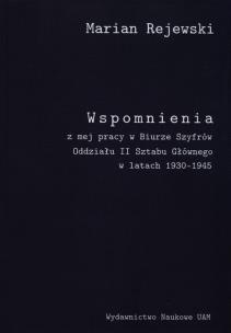 Okładka książki Wspomnienia z mej pracy w Biurze Szyfrów Oddziału II Sztabu Generalnego w latach 1930-1945