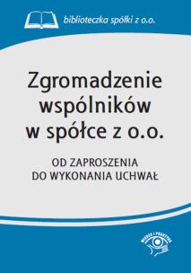 Okładka książki Zgromadzenie wspólników w spółce z o.o.