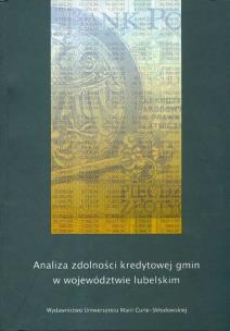 Okładka książki Analiza zdolności kredytowej gmin w województwie lubelskim