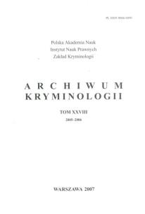 Opakowanie Archiwum kryminologii T XXVIII