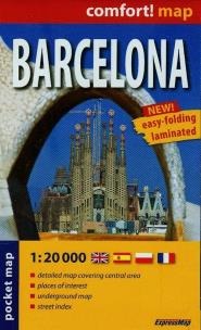 Opakowanie Barcelona laminowany plan miasta 1:20 000