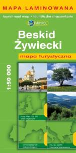 Okładka książki Beskid Żywiecki Mapa turystyczna 1:50 000  laminowana