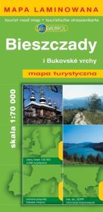 Okładka książki Bieszczady i bukovske vrchy Mapa turystyczna 1:70 000 laminowana