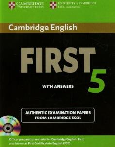 Opakowanie Cambridge English First 5 Self study Pack z płytą CD