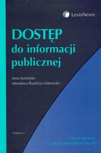 Okładka książki Dostęp do informacji publicznej