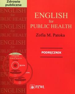 Okładka książki English for public health + kod Podręcznik